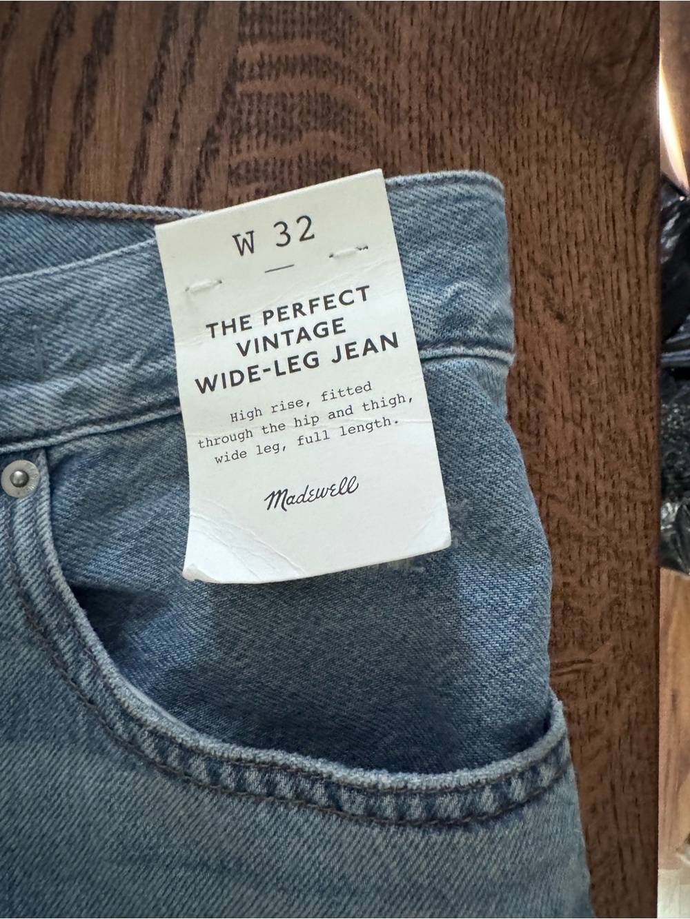 Madewell Light Blue Wide Leg Jeans - Picture 2 of 2